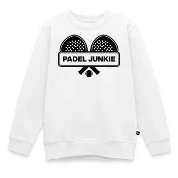 Accro au padel, accro au racket ! Écrase-le - Sweat Premium enfant bio - blanc - Devant - AI Model Kid Male (0cm)