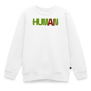 Mensch - Kinder Premium Organic Sweatshirt - Weiß - Vorne - AI Model Kid Male (0cm)