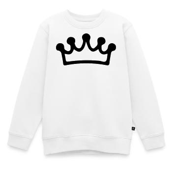 Krone Symbolik - Kinder Premium Organic Sweatshirt - Weiß - Vorne - AI Model Kid Male (0cm)