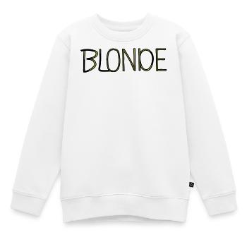 Blonde - Kinder Premium Organic Sweatshirt - Weiß - Vorne - AI Model Kid Male (0cm)