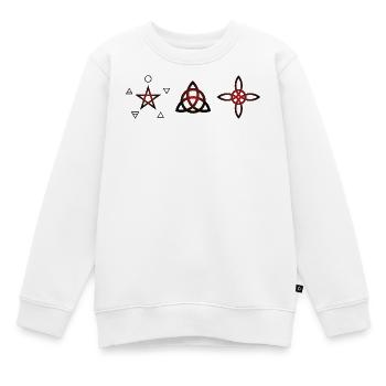 Wicca-Symbole – Mystische Kunst - Kinder Premium Organic Sweatshirt - Weiß - Vorne - AI Model Kid Male (0cm)