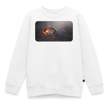 Hoof track in the ash floor - Kids Premium Organic Sweatshirt - white - Front - AI Model Kid Male (0cm)