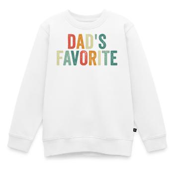 Lieblingskind Lustiger Papas Lieblings - Kinder Premium Organic Sweatshirt - Weiß - Vorne - AI Model Kid Male (0cm)