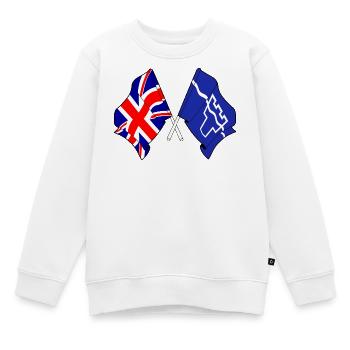 Tyne and Wear & Grande-Bretagne croisée - Sweat Premium enfant bio - blanc - Devant - AI Model Kid Male (0cm)