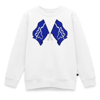 Deux drapeaux franchis – Tyne et Wear - Sweat Premium enfant bio - blanc - Devant - AI Model Kid Male (0cm)