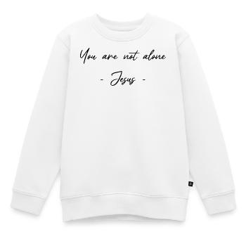Du bist nicht alleine - Jesus - Glaubenssätze  - Kinder Premium Organic Sweatshirt - Weiß - Vorne - AI Model Kid Male (0cm)