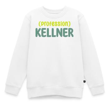 kellner - Kinder Premium Organic Sweatshirt - Weiß - Vorne - AI Model Kid Male (0cm)