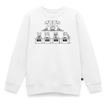 mice show quiz - Kinder Premium Organic Sweatshirt - Weiß - Vorne - AI Model Kid Male (0cm)