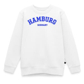 Hamburg Arch Kollegestil Shirt - Kinder Premium Organic Sweatshirt - Weiß - Vorne - AI Model Kid Male (0cm)