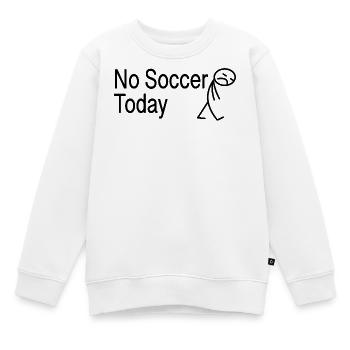 Fußball Spruch Geschenkidee Strichmann - Kinder Premium Organic Sweatshirt - Weiß - Vorne - AI Model Kid Male (0cm)