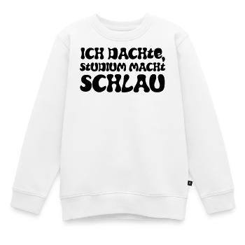 Ich dachte, Studium macht schlau - Kinder Premium Organic Sweatshirt - Weiß - Vorne - AI Model Kid Male (0cm)