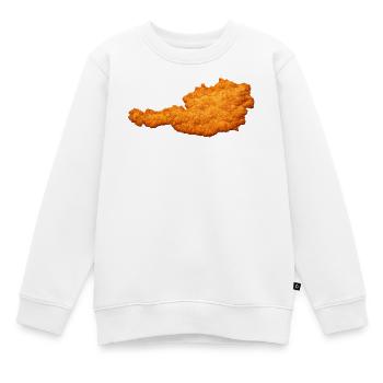 Schnitzel Österreich Kult & Leibspeise - Kinder Premium Organic Sweatshirt - Weiß - Vorne - AI Model Kid Male (0cm)
