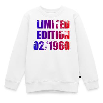 66e anniversaire Édition Limitée 02/1960 - Sweat Premium enfant bio - blanc - Devant - AI Model Kid Male (0cm)