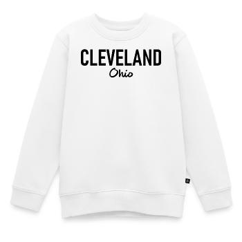 Cleveland - Ohio - USA - United States of America - Kids Premium Organic Sweatshirt - white - Front - AI Model Kid Male (0cm)