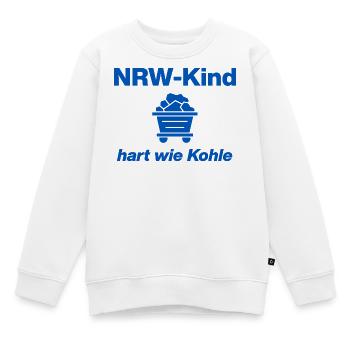 NRW-KIND: HART WIE KOHLE! GLÜCK AUF, NRW, RUHR - Kinder Premium Organic Sweatshirt - Weiß - Vorne - AI Model Kid Male (0cm)