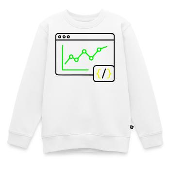 Web Analyse Chart Coding Browser Vektor - Kinder Premium Organic Sweatshirt - Weiß - Vorne - AI Model Kid Male (0cm)