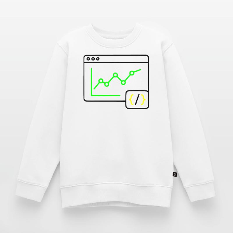 Web Analyse Chart Coding Browser Vektor Kinder Premium Organic Sweatshirt