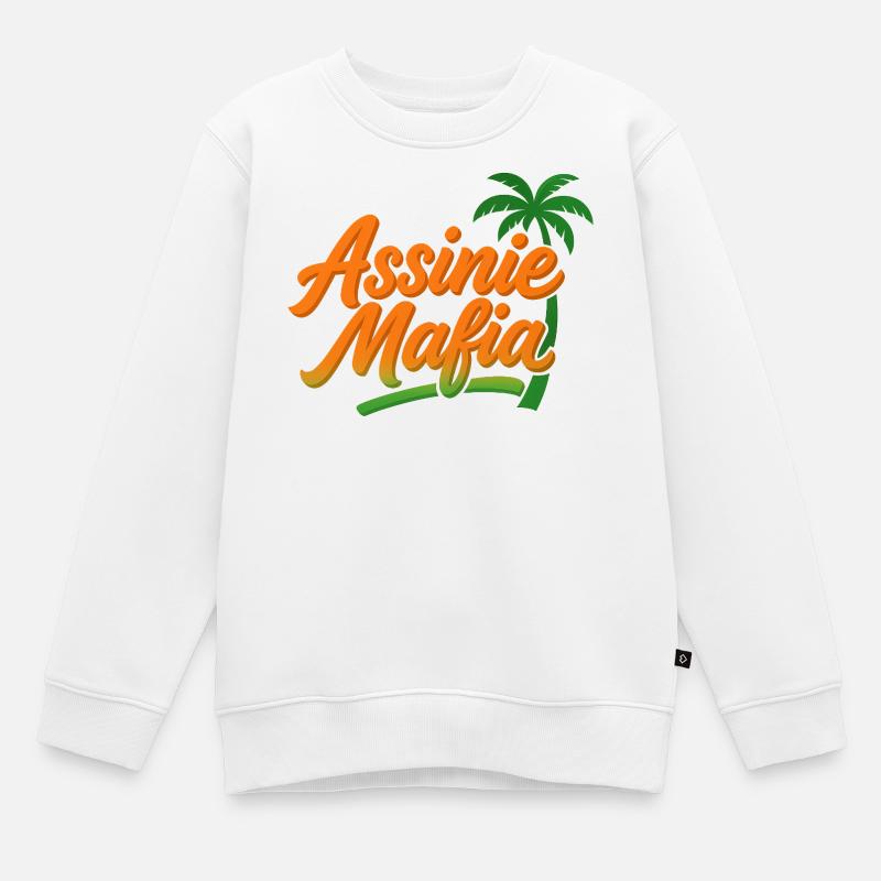assinie Mafia - Sweat Premium enfant bio - blanc