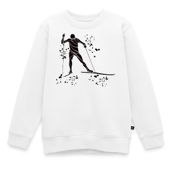 Ski de fond Ski de fond - Sweat Premium enfant bio - blanc - Devant - AI Model Kid Male (0cm)