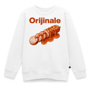 ORIJINALE CURRYWURST! - Kinder Premium Organic Sweatshirt - Weiß - Vorne - AI Model Kid Male (0cm)
