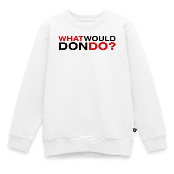 Was würde Don tun? - Kinder Premium Organic Sweatshirt - Weiß - Vorne - AI Model Kid Male (0cm)