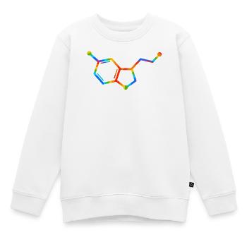 Regenbogenmolekülgeometrie – Seratonin - Kinder Premium Organic Sweatshirt - Weiß - Vorne - AI Model Kid Male (0cm)