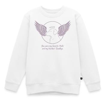 Labrador Engel im Hundehimmel Trauer Abschied - Kinder Premium Organic Sweatshirt - Weiß - Vorne - AI Model Kid Male (0cm)