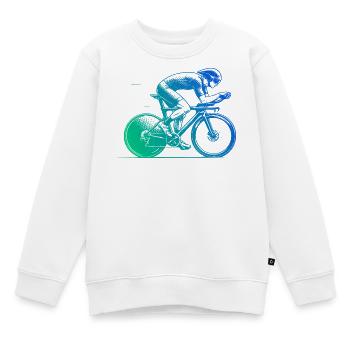 Super cadeau pour vélo de route - Sweat Premium enfant bio - blanc - Devant - AI Model Kid Male (0cm)