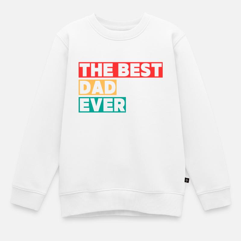 Der beste Vater - Kinder Premium Organic Sweatshirt - Weiß