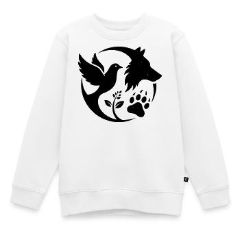 logoprotection animal - Sweat Premium enfant bio - blanc - Devant - AI Model Kid Male (0cm)
