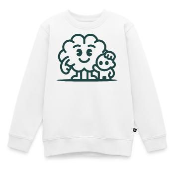 Friendly Cloud Duo Illustration - Kinder Premium Organic Sweatshirt - Weiß - Vorne - AI Model Kid Male (0cm)