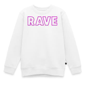 Rave Dad Techno House Electro Festival Hardstyle - Kinder Premium Organic Sweatshirt - Weiß - Vorne - AI Model Kid Male (0cm)