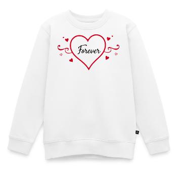 Herz rot Valentinstag Geschenk Valentinstag - Kinder Premium Organic Sweatshirt - Weiß - Vorne - AI Model Kid Male (0cm)