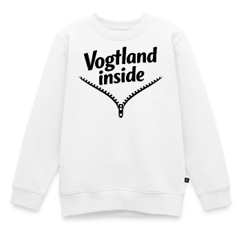 Vogtland Inside - Kinder Premium Organic Sweatshirt - Weiß - Vorne - AI Model Kid Male (0cm)