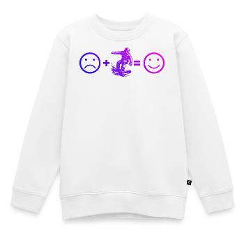 Ambiances snowboard pour snowboard - Sweat Premium enfant bio - blanc - Devant - AI Model Kid Male (0cm)