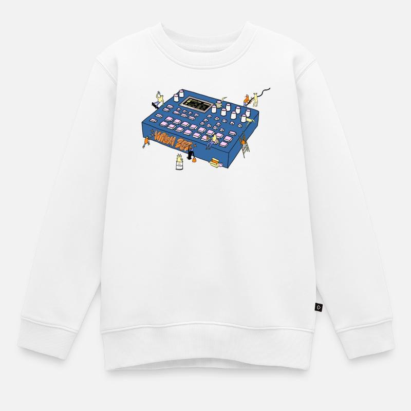 Mixing Console - Kids Premium Organic Sweatshirt - white