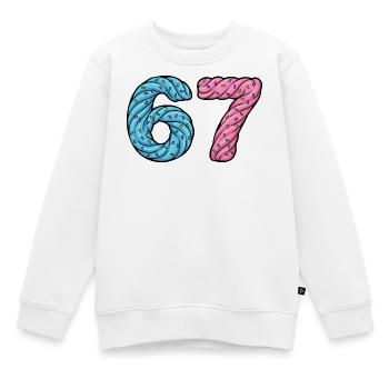 67 Twist Zuckerkunst - Kinder Premium Organic Sweatshirt - Weiß - Vorne - AI Model Kid Male (0cm)