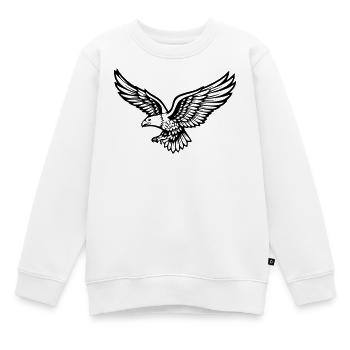 Adler - Kinder Premium Organic Sweatshirt - Weiß - Vorne - AI Model Kid Male (0cm)