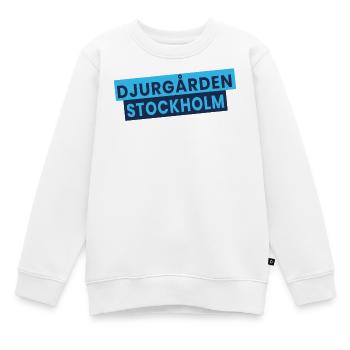 Djurgården Stockholm Textblock - Kinder Premium Organic Sweatshirt - Weiß - Vorne - AI Model Kid Male (0cm)