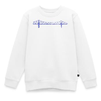 Rendsburger Hochbrücke – Urban Scribble Art Design - Kinder Premium Organic Sweatshirt - Weiß - Vorne - AI Model Kid Male (0cm)