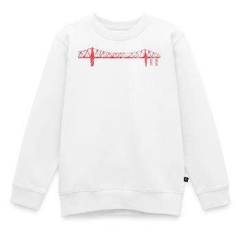 Rendsburger Hochbrücke Scribble Design – RD Skylin - Kinder Premium Organic Sweatshirt - Weiß - Vorne - AI Model Kid Male (0cm)
