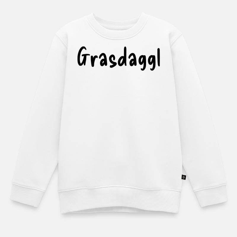 Grasdaggl - Kinder Premium Organic Sweatshirt - Weiß