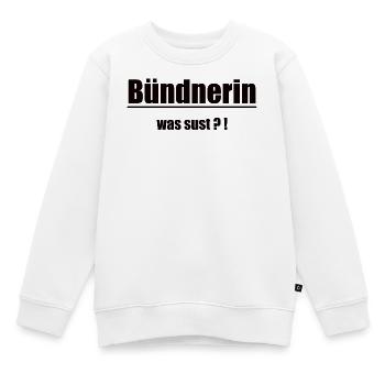 La femme des Grisons était Sust Design - Sweat Premium enfant bio - blanc - Devant - AI Model Kid Male (0cm)