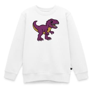 Dino - Kinder Premium Organic Sweatshirt - Weiß - Vorne - AI Model Kid Male (0cm)