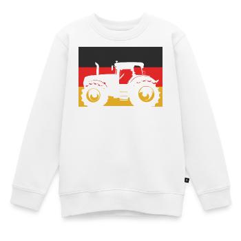 Traktor mit Deutschlandflagge – Landwirt Stolz - Kinder Premium Organic Sweatshirt - Weiß - Vorne - AI Model Kid Male (0cm)