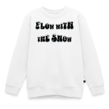 Flow with the Snow - Kinder Premium Organic Sweatshirt - Weiß - Vorne - AI Model Kid Male (0cm)