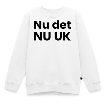Jetzt ist es jetzt Großbritannien, Dänemark - Kinder Premium Organic Sweatshirt - Weiß - Vorne - AI Model Kid Male (0cm)