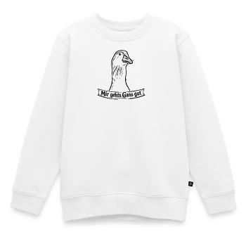 Gans - Kinder Premium Organic Sweatshirt - Weiß - Vorne - AI Model Kid Male (0cm)