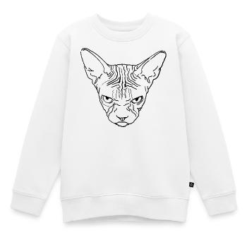 Tête de sphinx - Sweat Premium enfant bio - blanc - Devant - AI Model Kid Male (0cm)