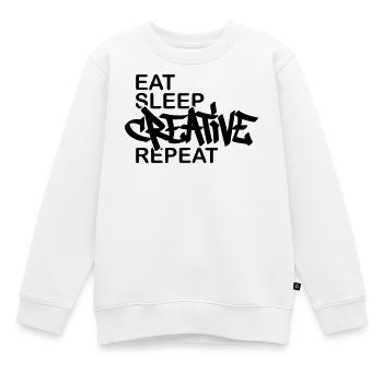 Journée du Graffiti Devise Créative - Sweat Premium enfant bio - blanc - Devant - AI Model Kid Male (0cm)
